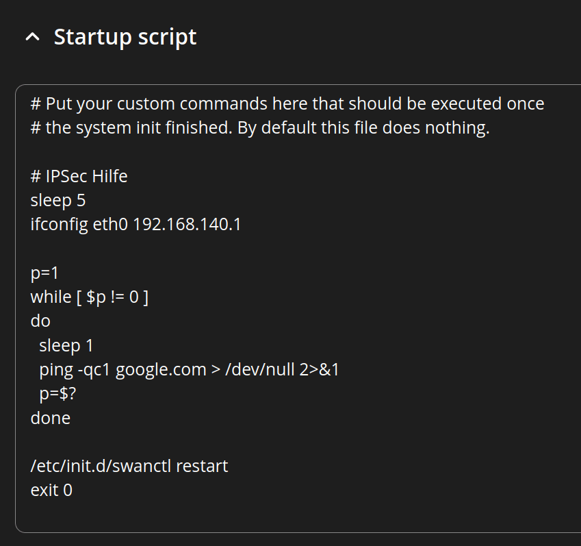 TELTONIKA Startup script